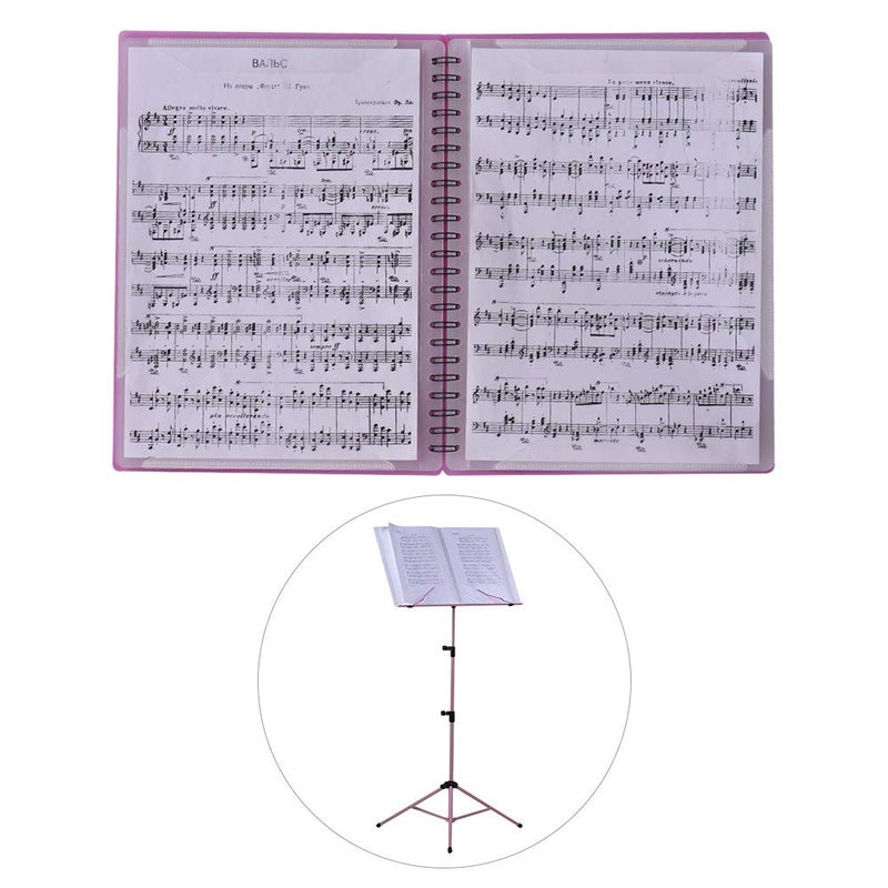 KingPoint Music Sheet File Paper Storage Folder Creative Change Spectrum Folder A4 Letter Size Double Side Sheet Music Folder File for Holding Sheet Music and Files Etc (Pink) - Image 2